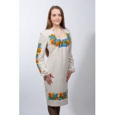 Beads embroidered dress "Marygold"